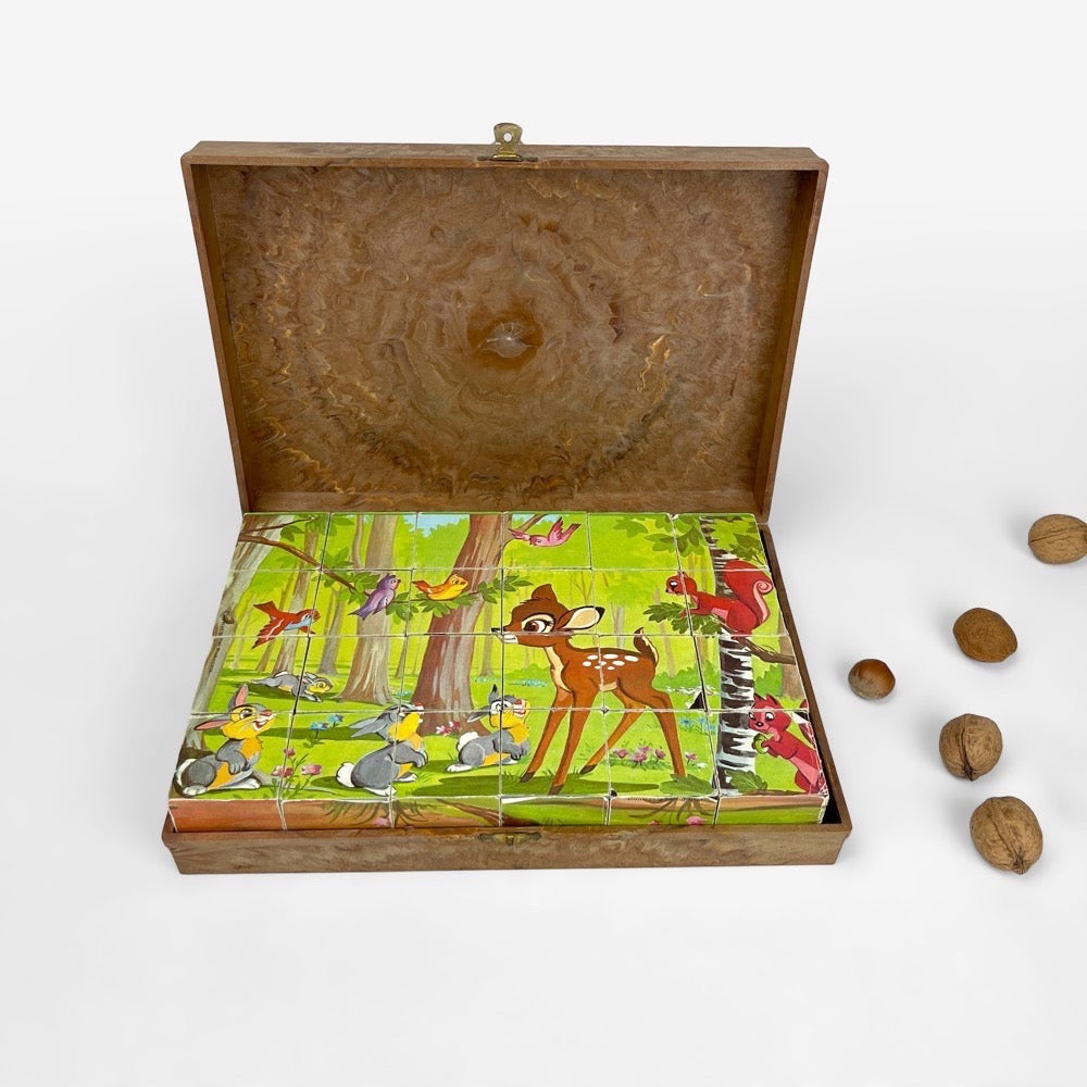 2 jeux de cubes en bois anciens puzzle et construction Annees 60 - Collection 2 jeux de cubes en bois anciens puzzle et construction Annees 60 - Collection