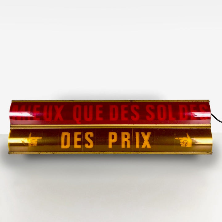 Enseigne lumineuse année 70