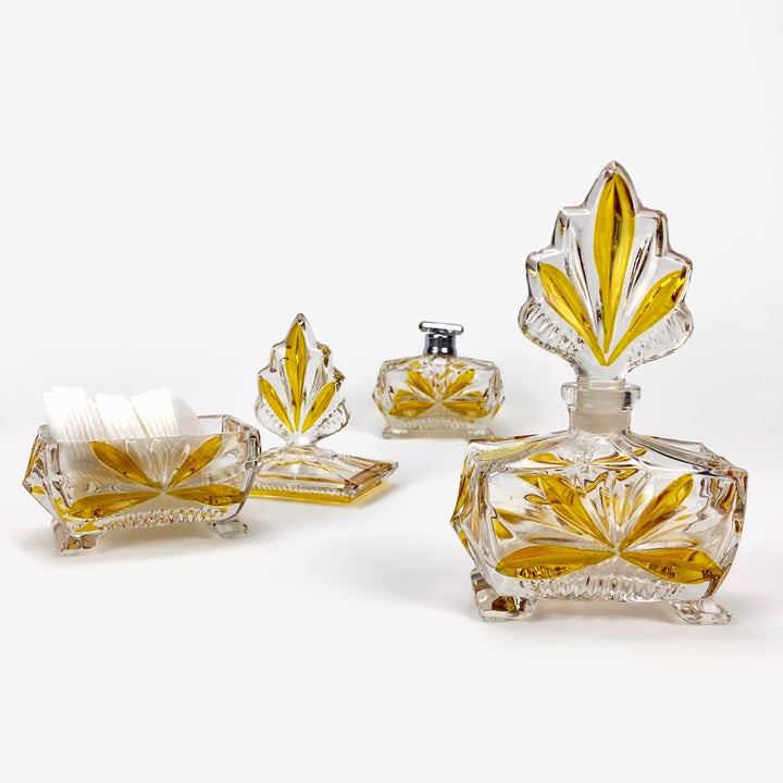 Ensemble de toilette en cristal de Bohême