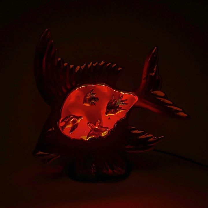 Lampe poisson barbotine Vallauris XXL