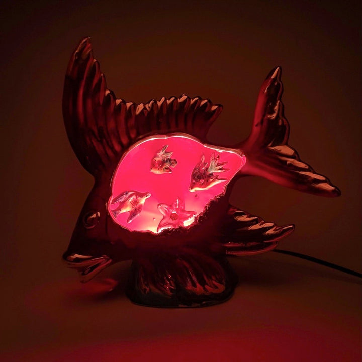 Lampe poisson barbotine Vallauris XXL