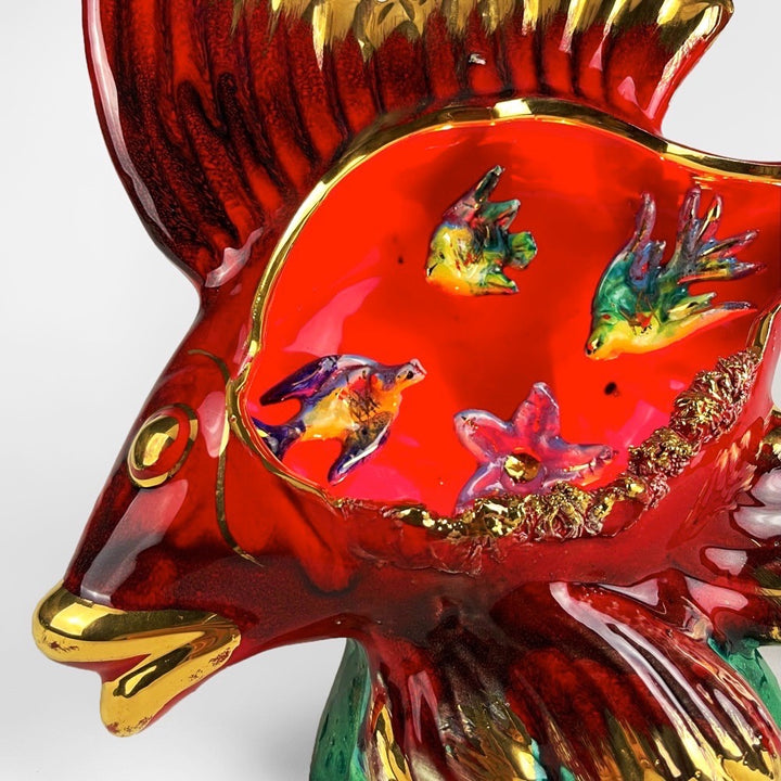 Lampe poisson barbotine Vallauris XXL