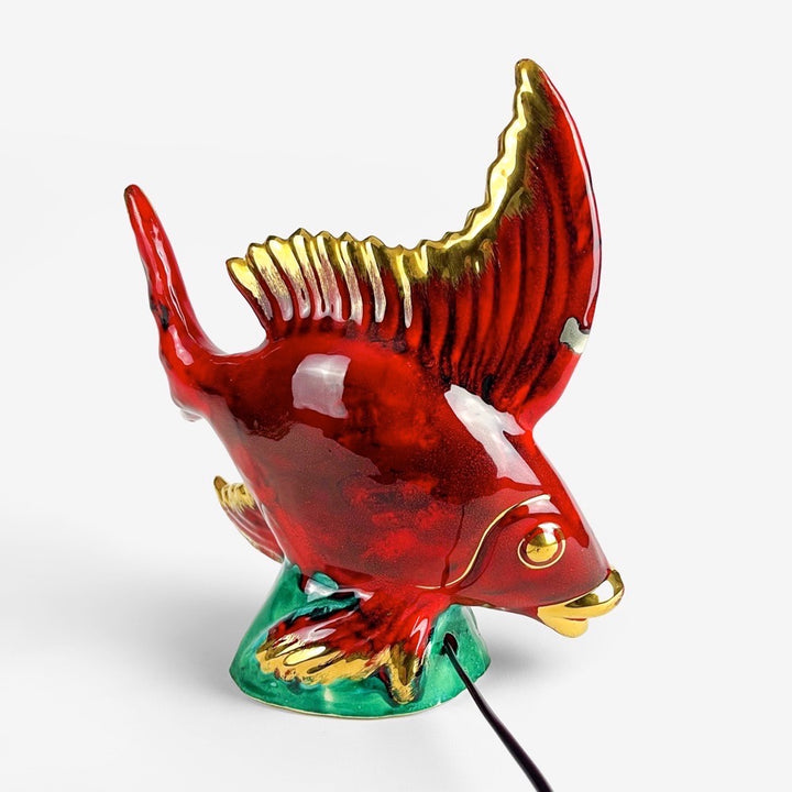 Lampe poisson barbotine Vallauris XXL