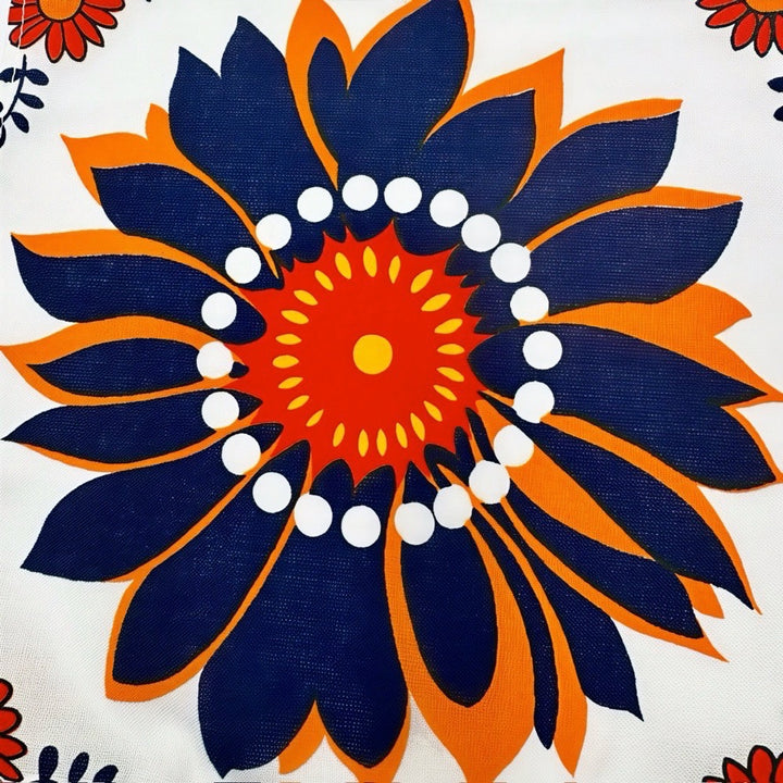 Serviettes de table flower power années 70