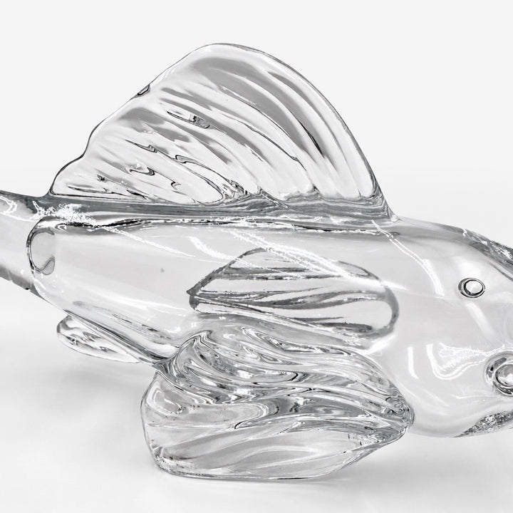 Sculpture de poisson en verre moulé 80's