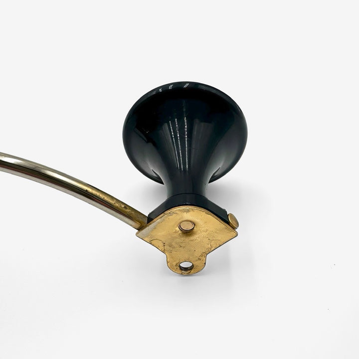 Patère moustache métal et Bakélite années 60