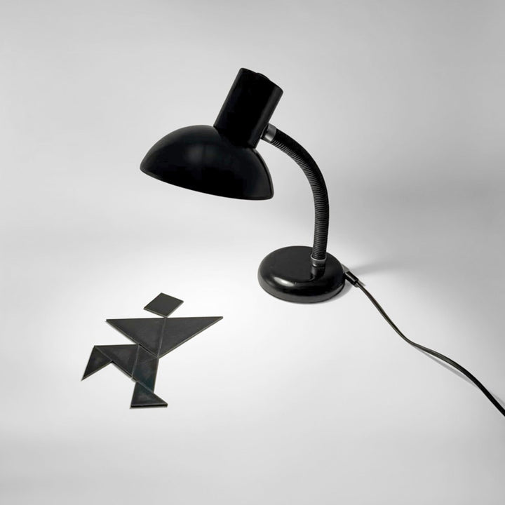 Lampe cocotte noire Veb Narva années 70