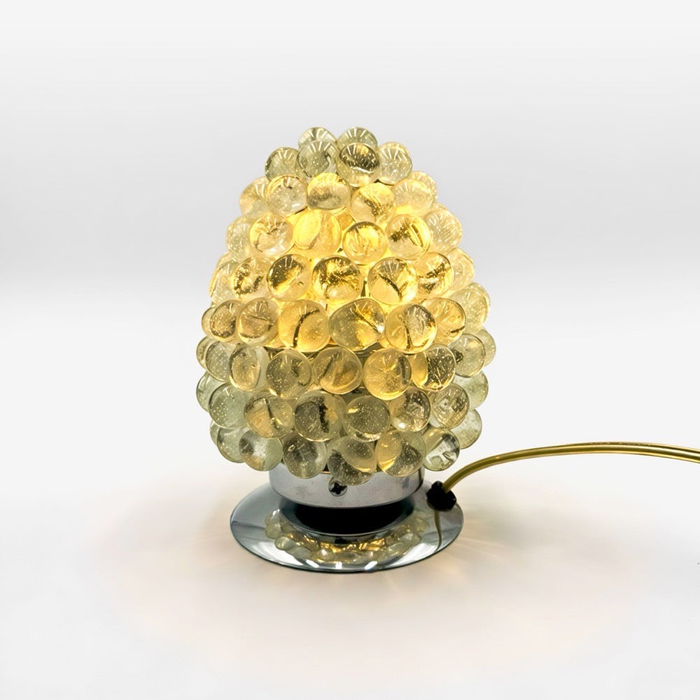 Lampe grappe bulles en verre vintage