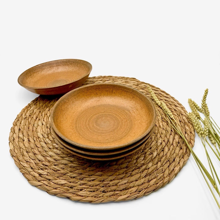 Assiettes creuses en grès émaillé Longchamp