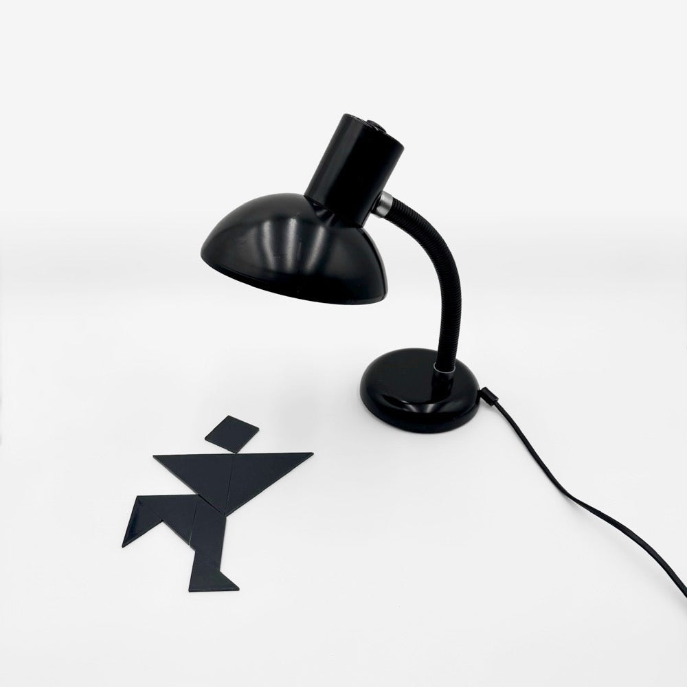 Lampe cocotte noire Veb Narva années 70