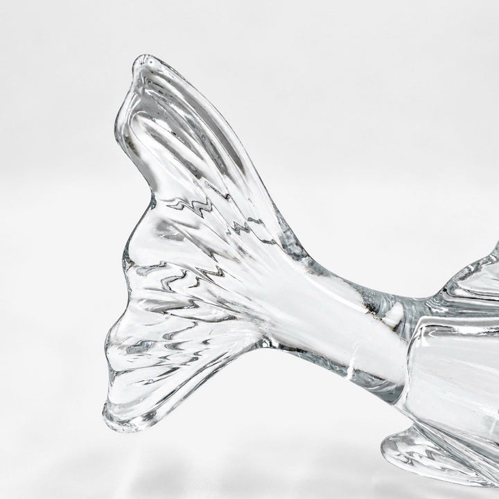 Sculpture de poisson en verre moulé 80's