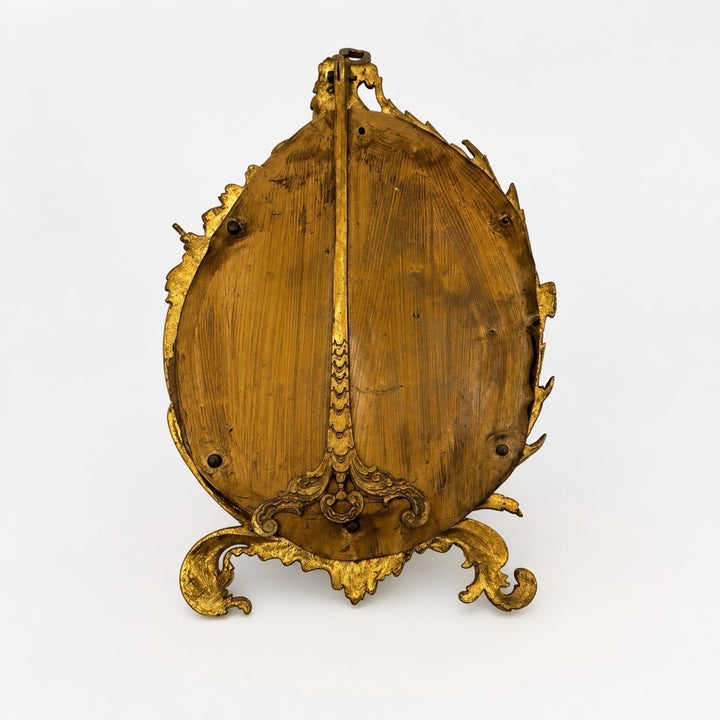 Miroir de courtoisie en bronze doré Napoléon III XIXe siècle