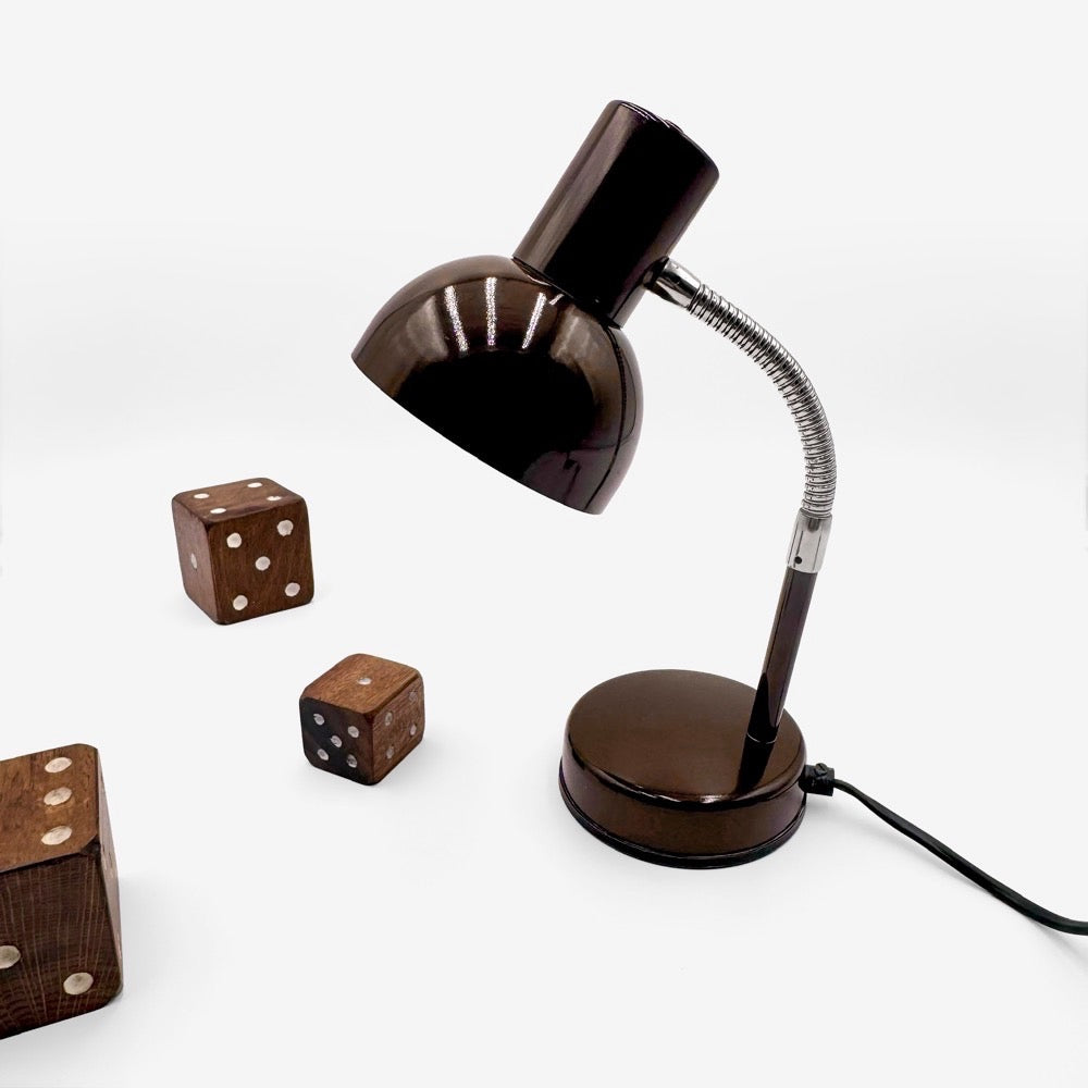 Lampe de bureau chocolat Veb Narva vintage