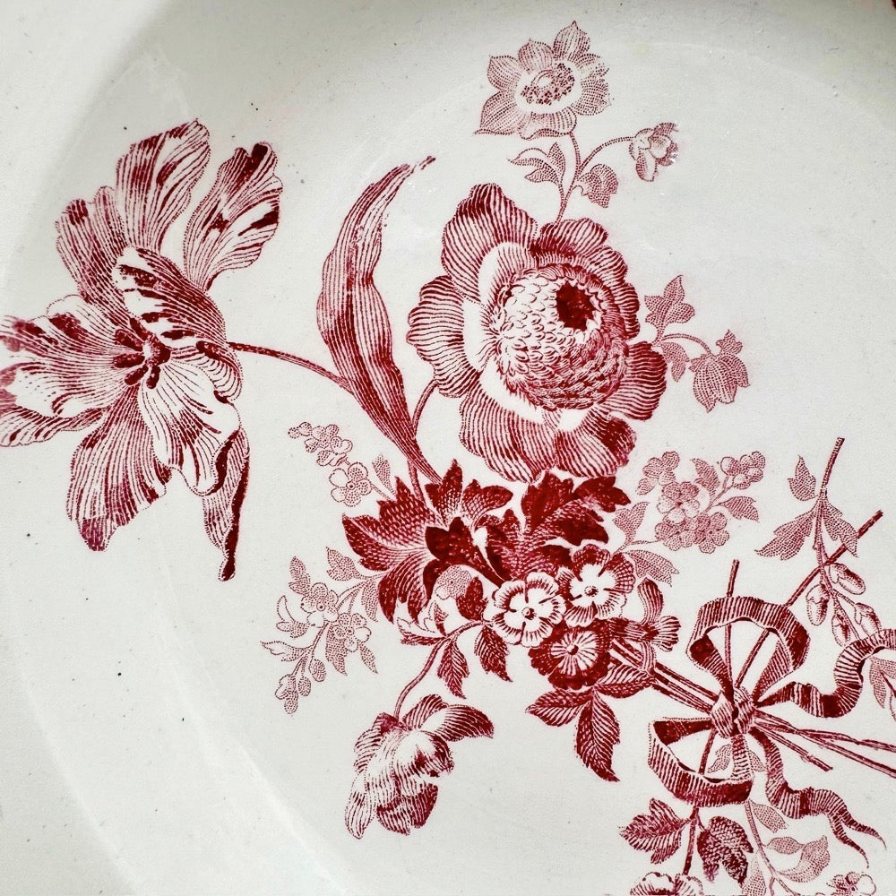 Assiettes creuses Terre de Fer Sarreguemines modèle Fontanges