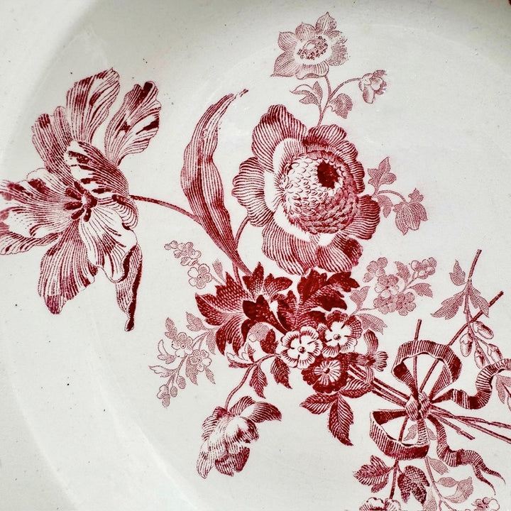 Assiettes creuses Terre de Fer Sarreguemines modèle Fontanges