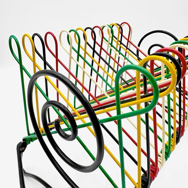 Porte-vinyles scoubidou années 50