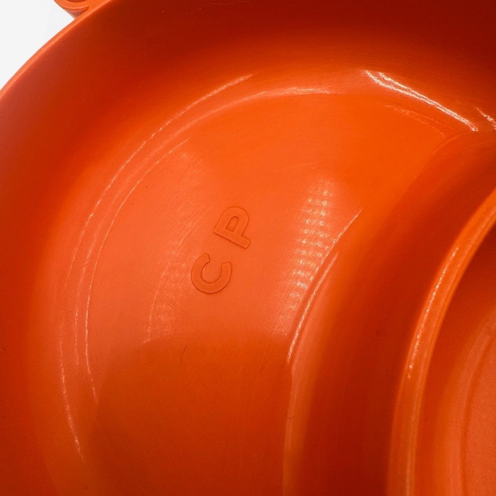Plat apéritif fleur orange années 70