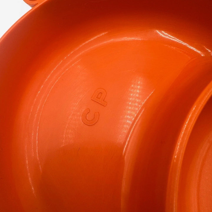 Plat apéritif fleur orange années 70