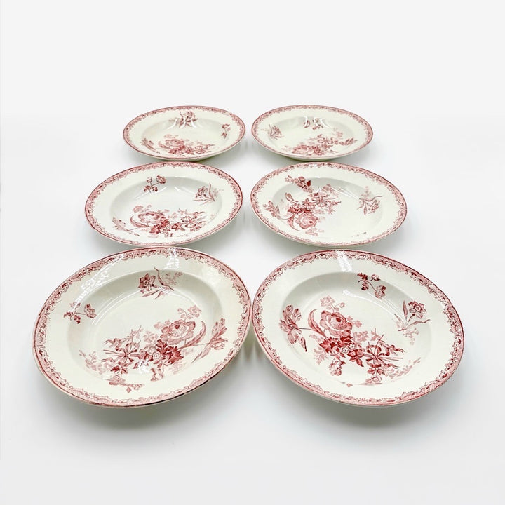 Assiettes creuses Terre de Fer Sarreguemines modèle Fontanges
