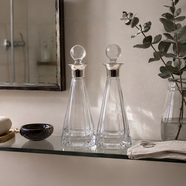 Flacons huilier & vinaigrier en cristal Paloma Picasso pour Villeroy & Boch 1989