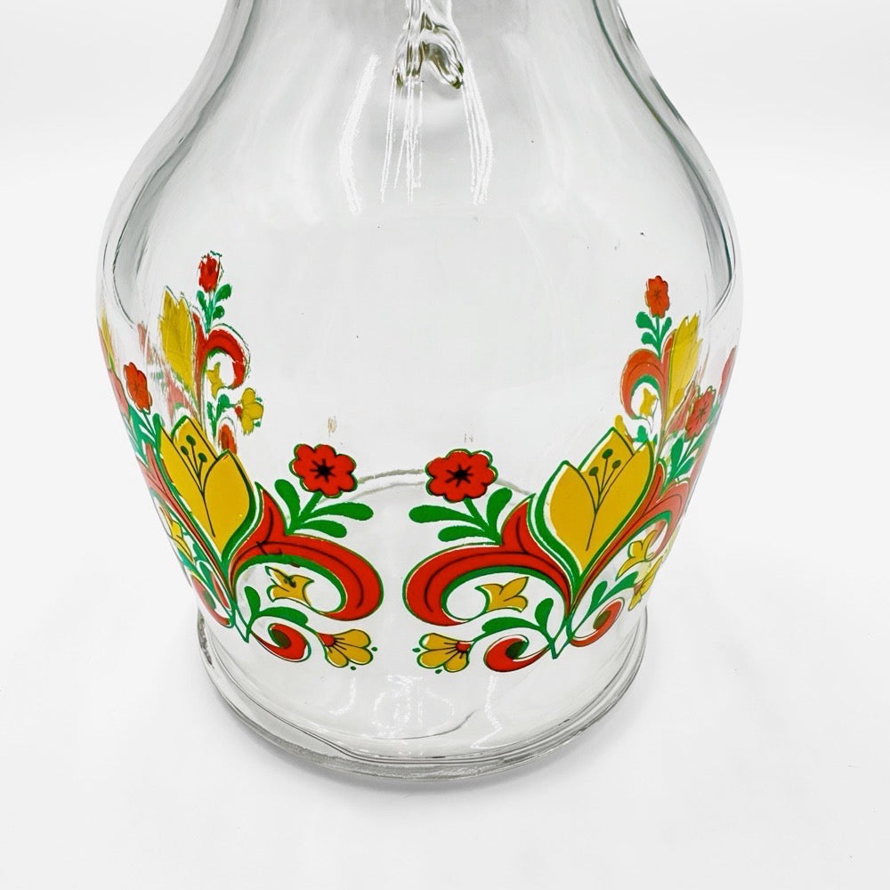 Carafe fleurie années 70