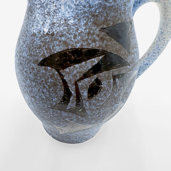 Pichet abstrait émail moucheté 1961