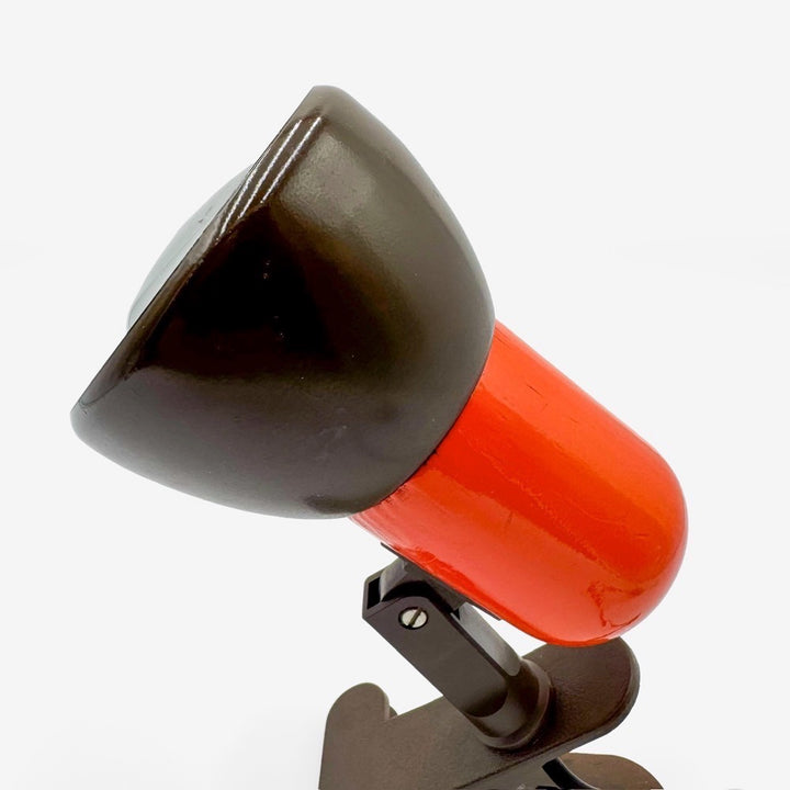 Duo de spot à pinces orange et marron années 70