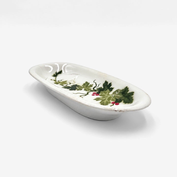 Porte-savon K&G Lunéville décor de vigne début XXe
