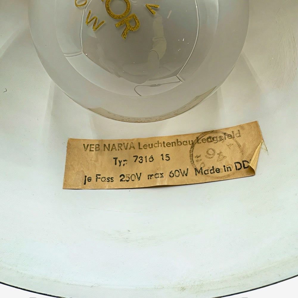 Lampe cocotte noire Veb Narva années 70