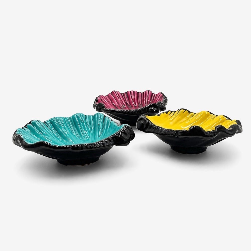 Trio de coupelles coquillages en céramique années 1950/60