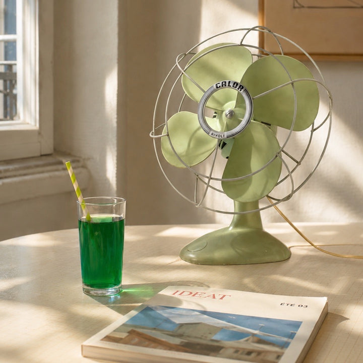 Ventilateur Calor Bivolt vert pastel années 50