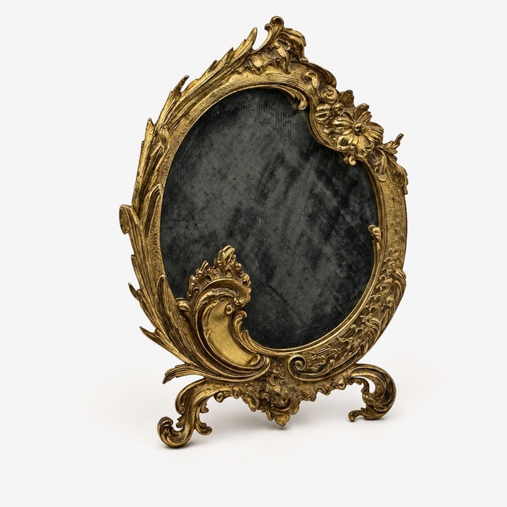 Miroir de courtoisie en bronze doré Napoléon III XIXe siècle