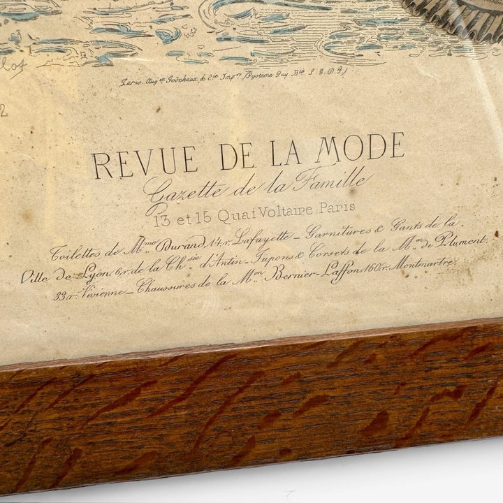 Cadre gravure revue de la Mode 1882