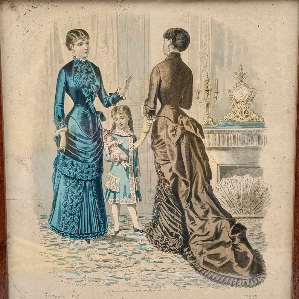 Cadre gravure revue de la Mode 1882