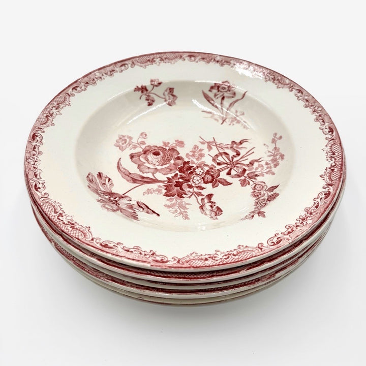 Assiettes creuses Terre de Fer Sarreguemines modèle Fontanges