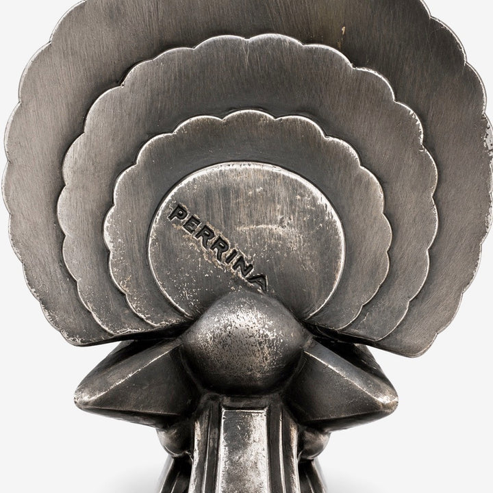 Sculpture Art déco pigeon-paon Perrina 1930