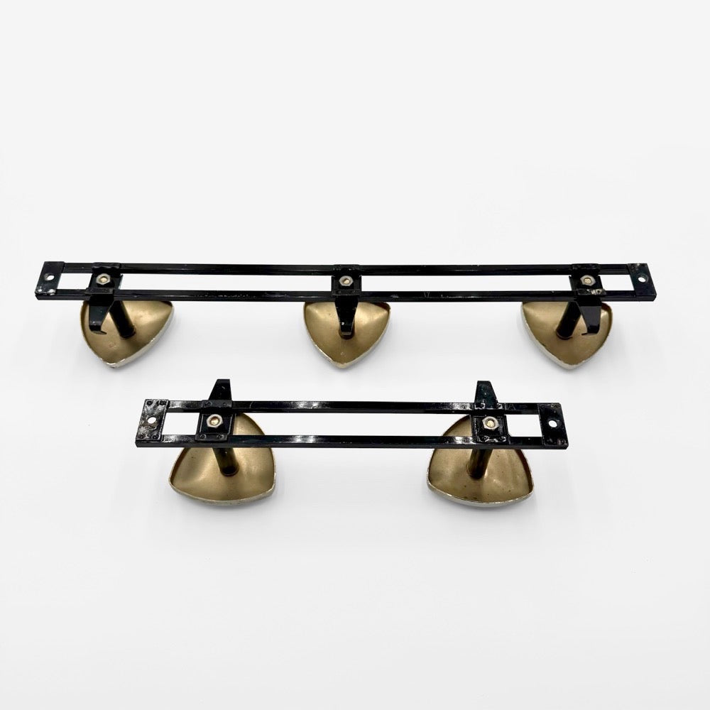 Patères métal doré design années 60