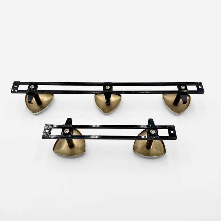 Patères métal doré design années 60