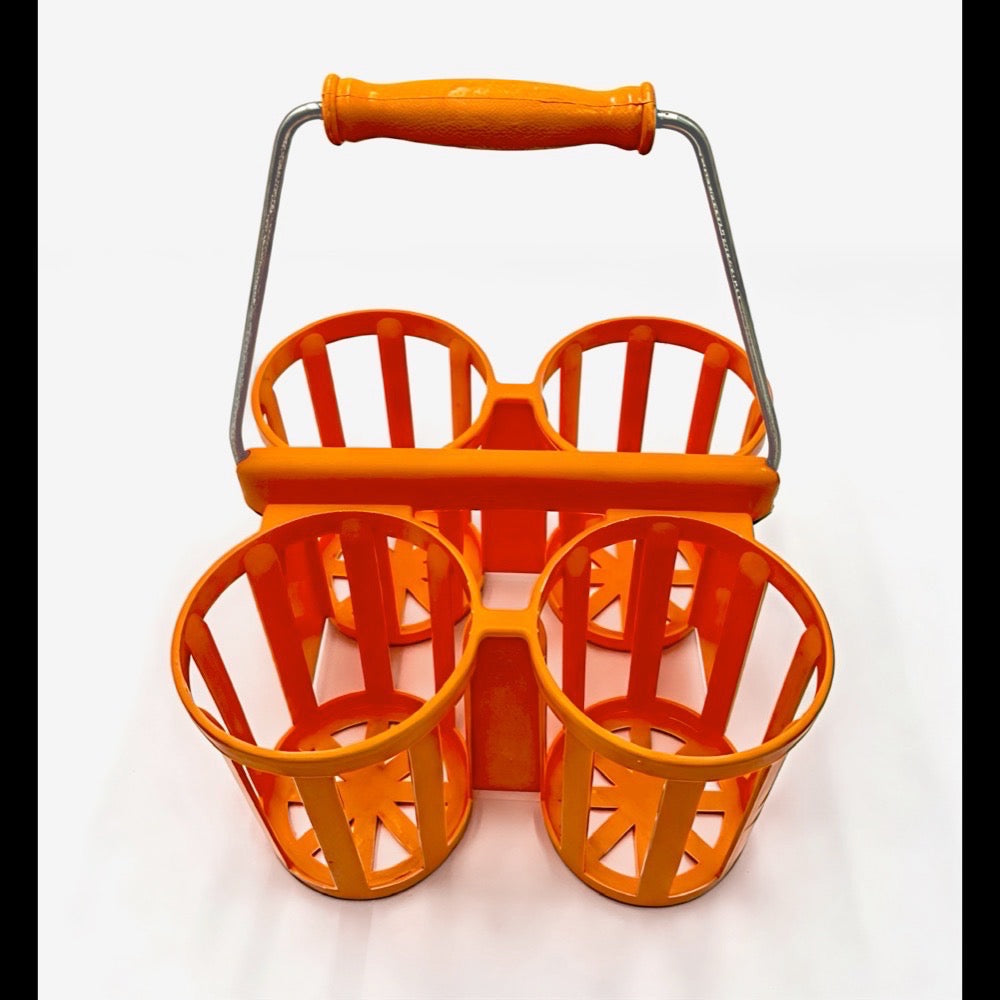 Porte-bouteilles orange Pola années 70
