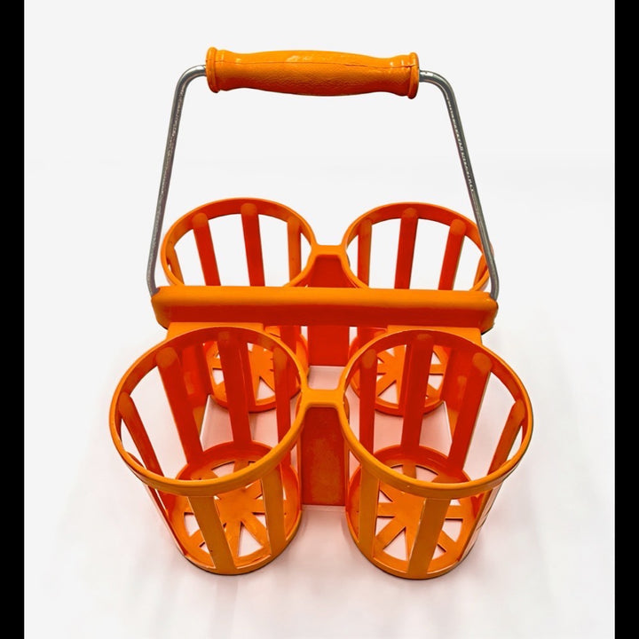 Porte-bouteilles orange Pola années 70