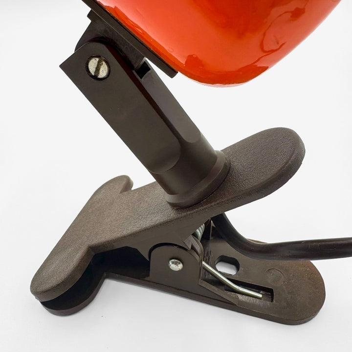 Duo de spot à pinces orange et marron années 70