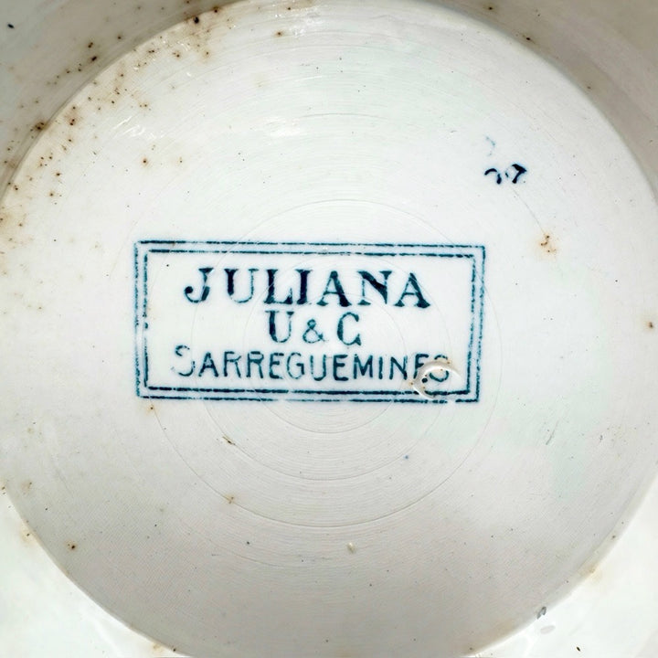 Petite soupière Terre de fer Sarreguemines Juliana 1900