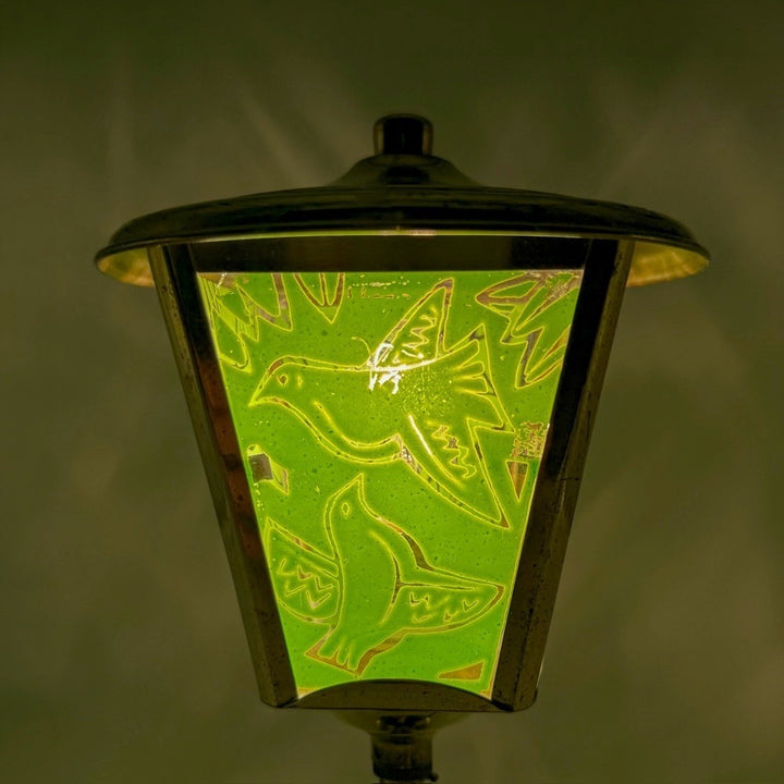 Veilleuse réverbère laiton et verre années 50