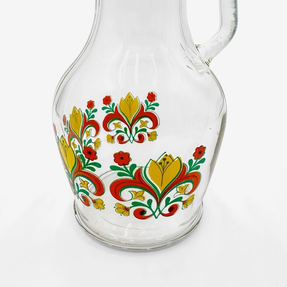 Carafe fleurie années 70
