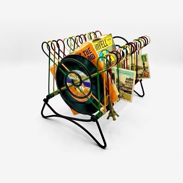 Porte-vinyles scoubidou années 50