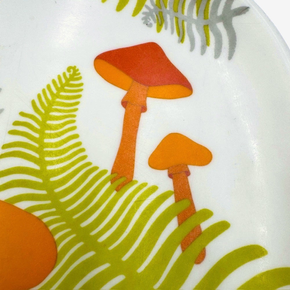 Plat de service décor champignon en mélamine Melstar 70's