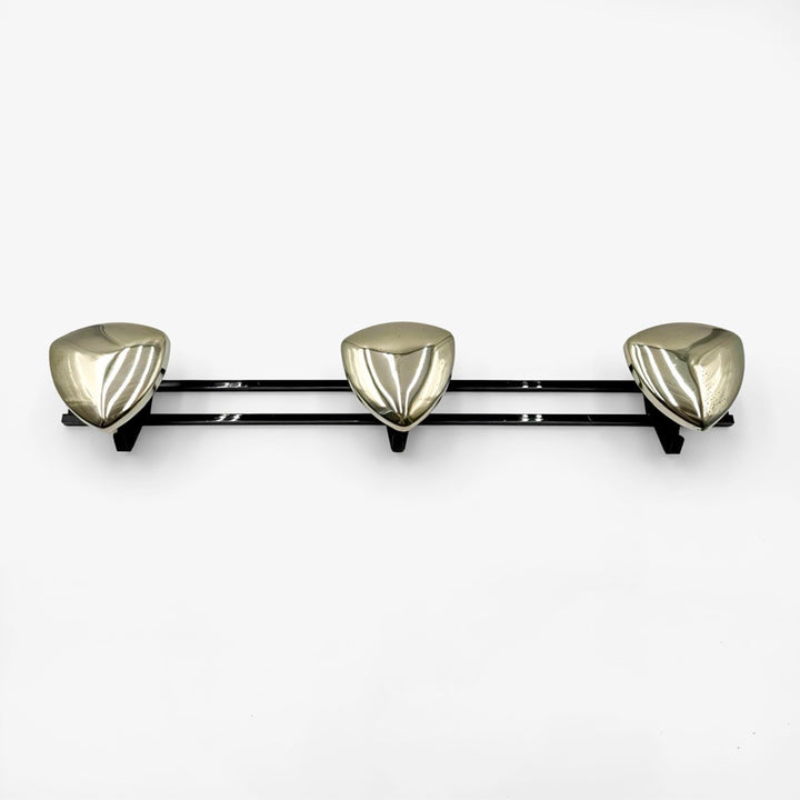 Patères métal doré design années 60
