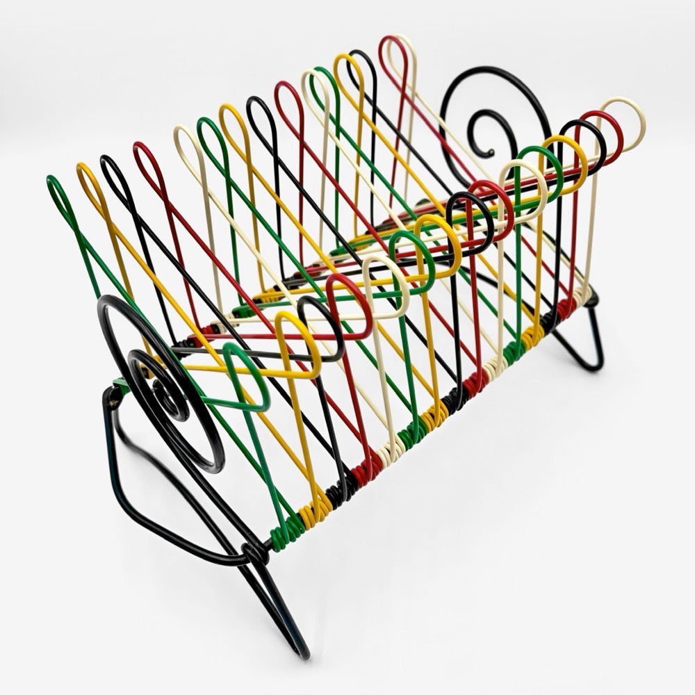 Porte-vinyles scoubidou années 50