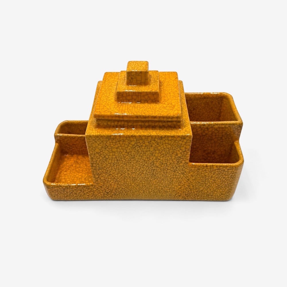 Ensemble de fumeur faïence Boch Belgique Art Déco 1930