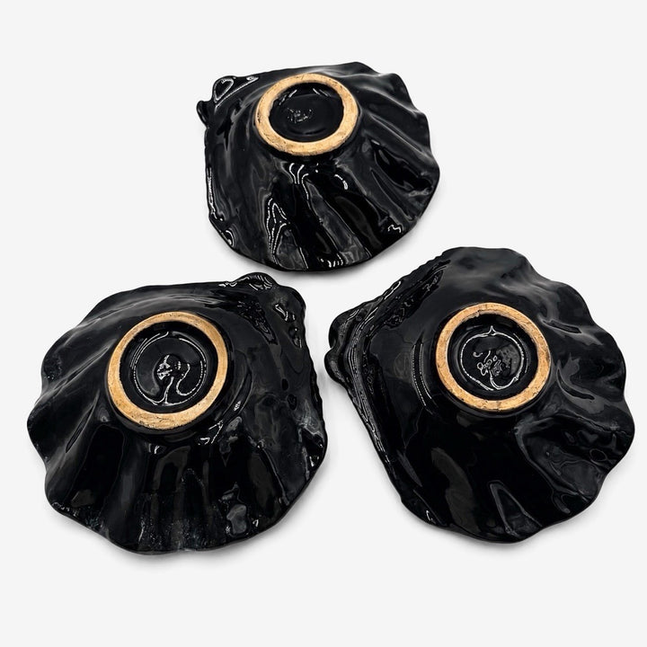 Trio de coupelles coquillages en céramique années 1950/60